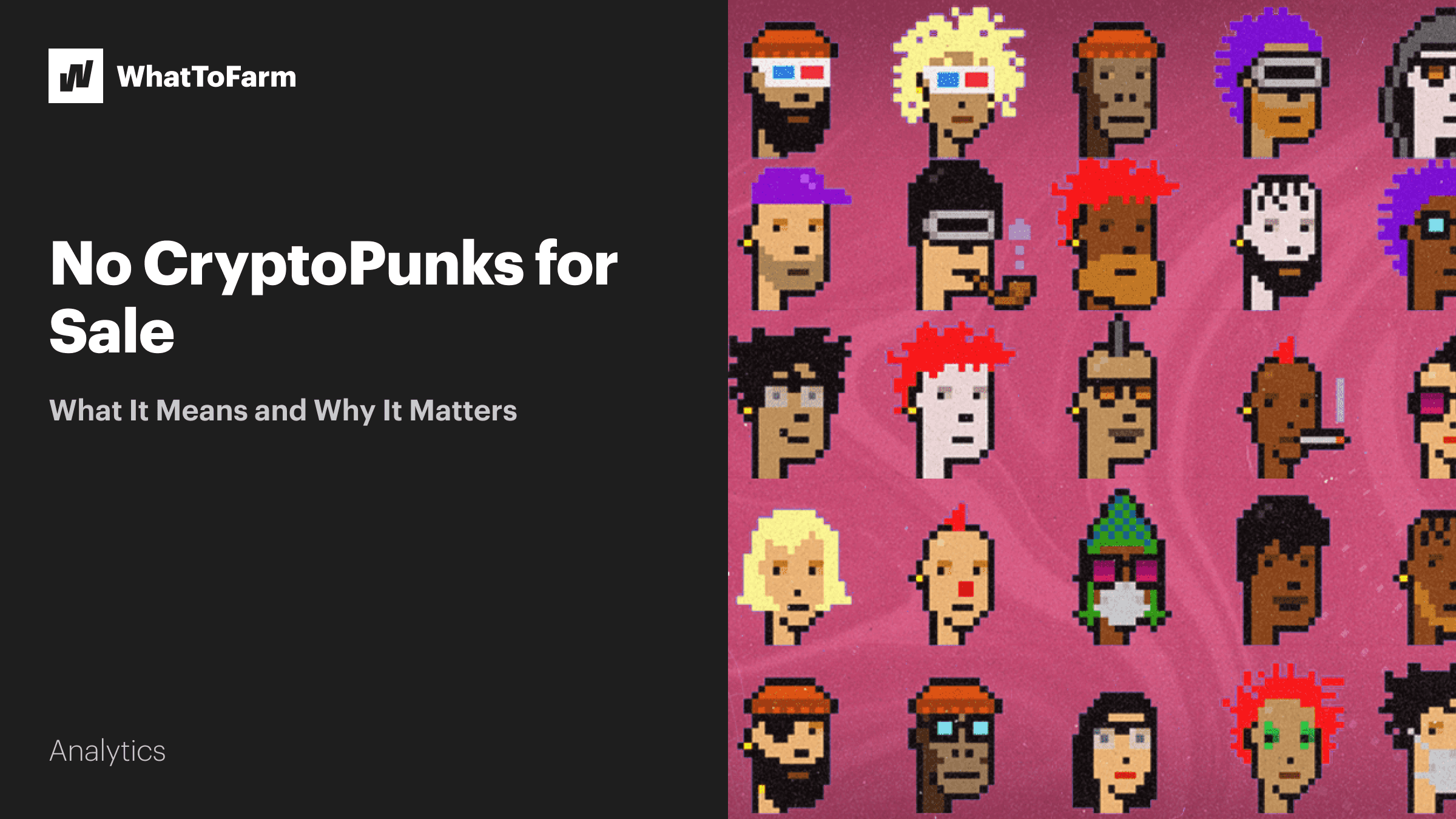 No CryptoPunks for Sale