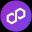Uma imagem do logotipo do token cripto Polygon (matic)