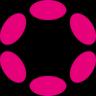 Uma imagem do logotipo do token cripto Polkadot (dot)